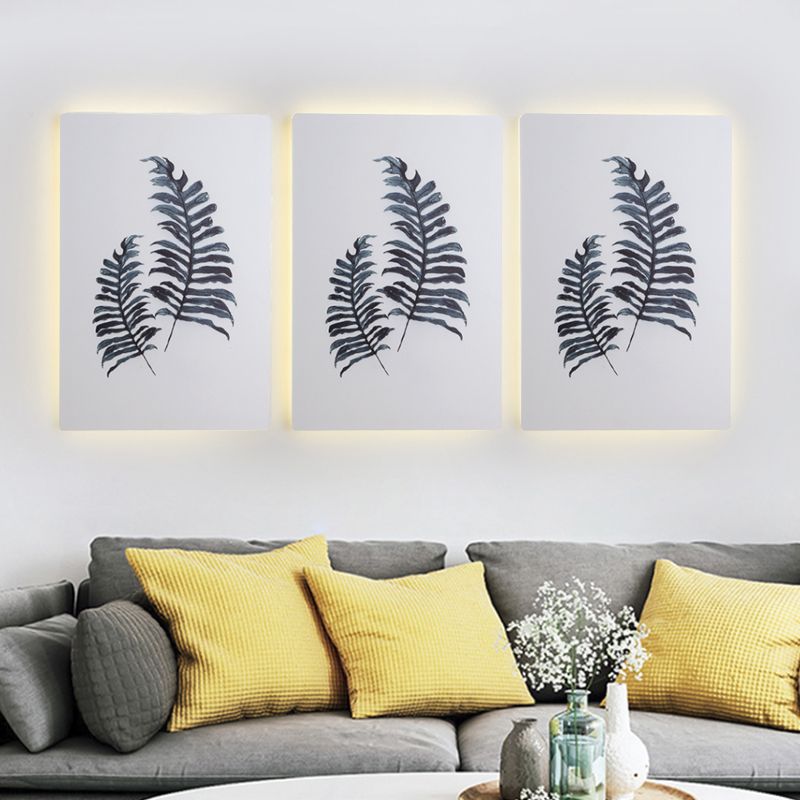 RECTANGE BLANC BANANA BANANE LAVE MURALE LAMPE NORDIQU