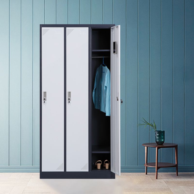 Contemporary Style Home Wardrobe Steel Wardrobe Closet with Doors