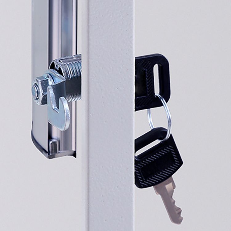 Modern Style Wardrobe Gray Colour Metal Wardrobe Closet with Locks