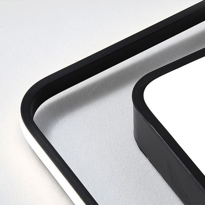 Splice LED encastré lumière acrylique simple chambre à coucher encastré plafonnier noir