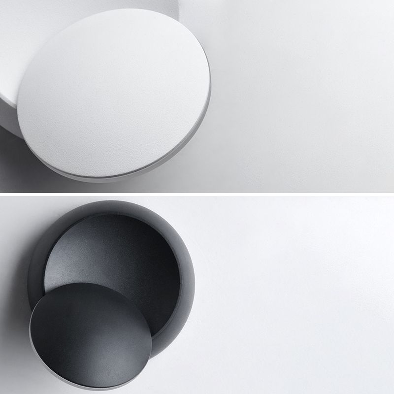 Round Shade Wall Sconce Modern Simple Style Resin 1 Light Sconces for Bedroom