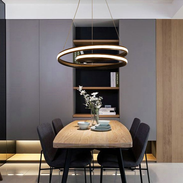 Simplicidad Spiral Posting Lighture Comedor acrílico Candelera LED lineal