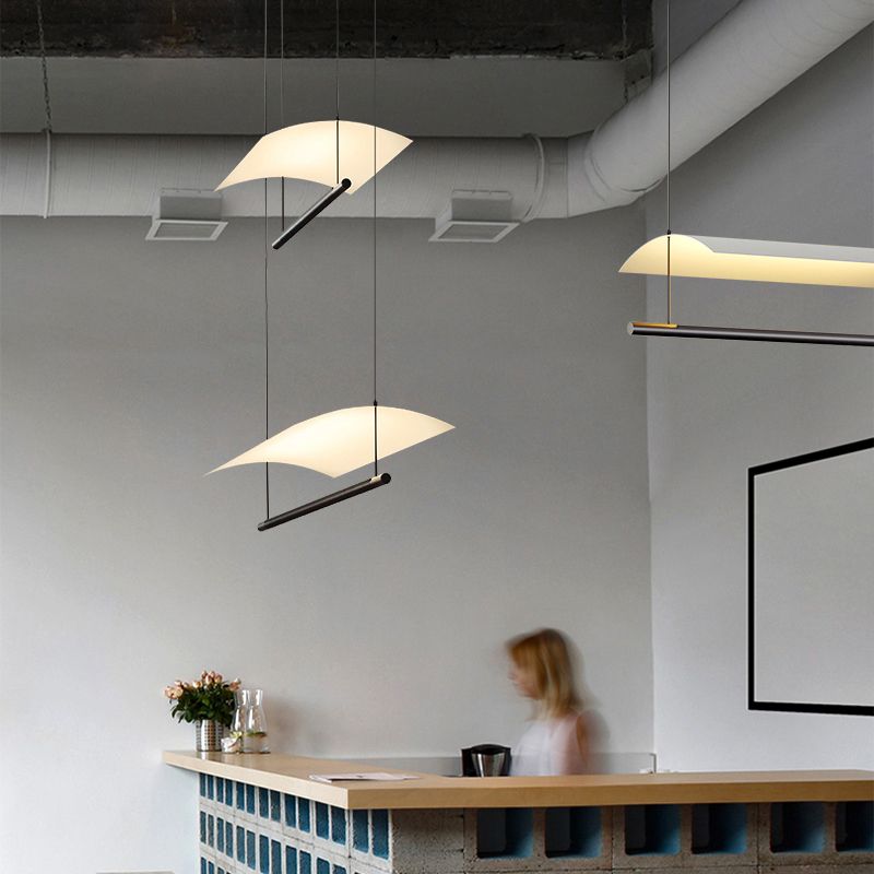 Nordic Metal Island Light Black 1 LED LED PRIGHTA para comedor