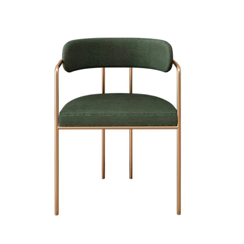 Upholstered Dining Chair Glam Style Open Back Dining Room Chair for Indoor