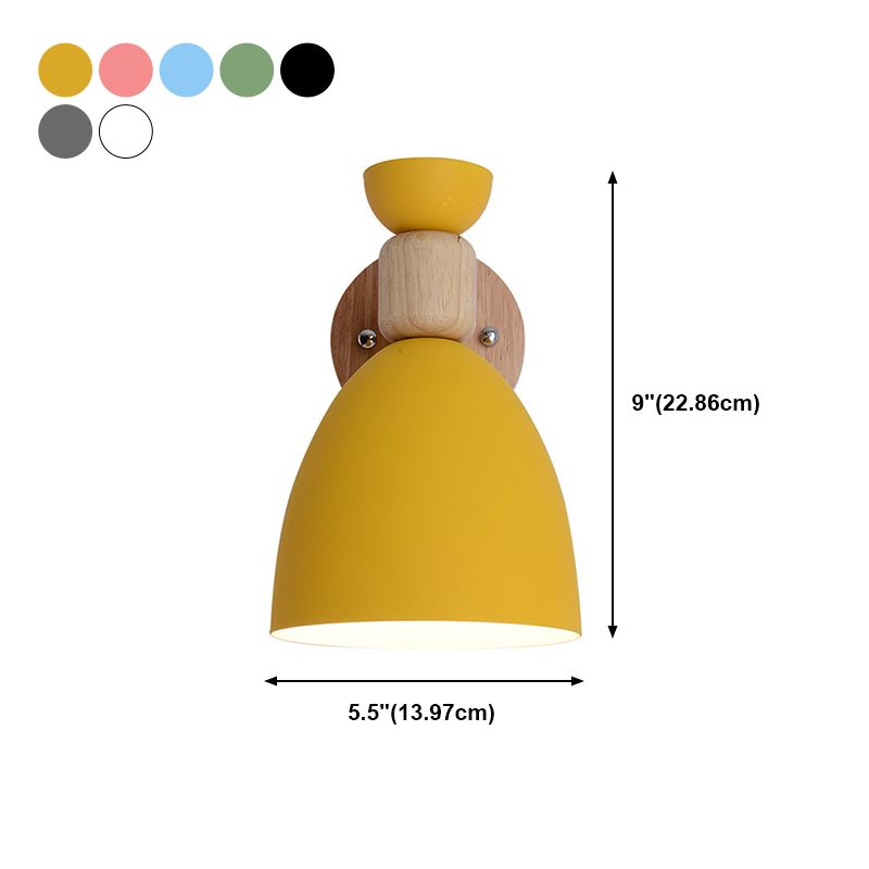 Flared Wall Sconce Lighting Modern Style Metal 1 Light Wall Mounted Light