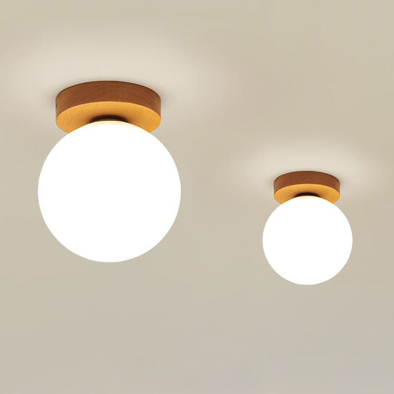 Modern Ceiling Light Wooden Flush Mount Ceiling Light Fixture for Bedroom