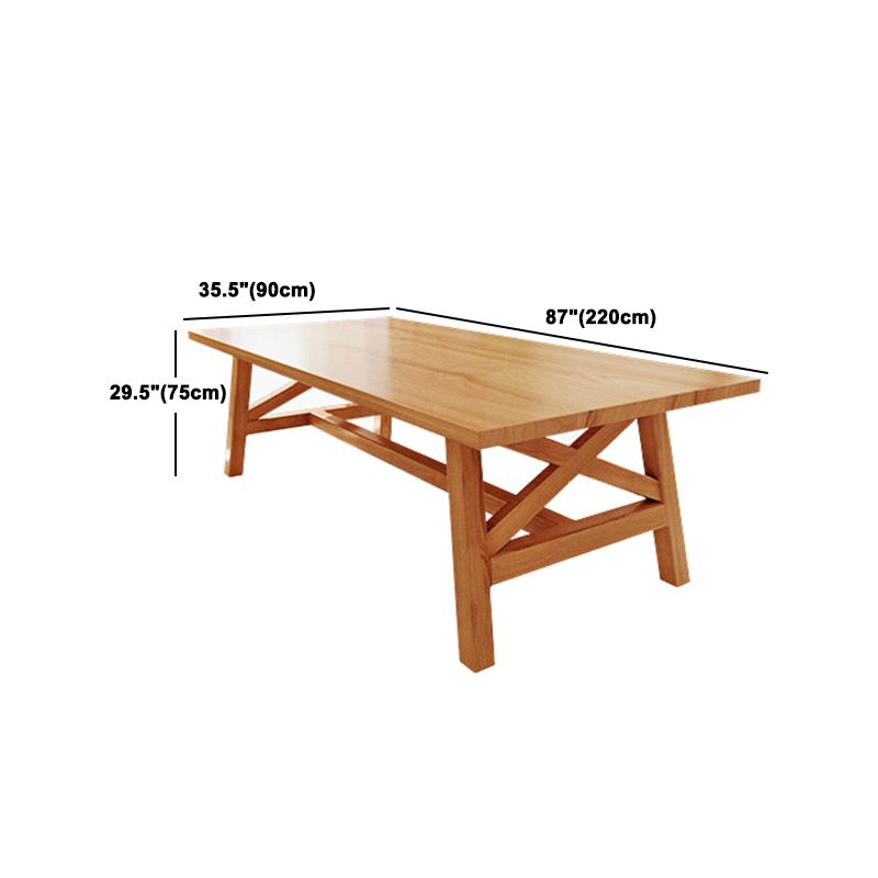 Modern 1/2/7 Pieces Rectangle Dining Set Solid Wood Dining Table with Wooden Chairs