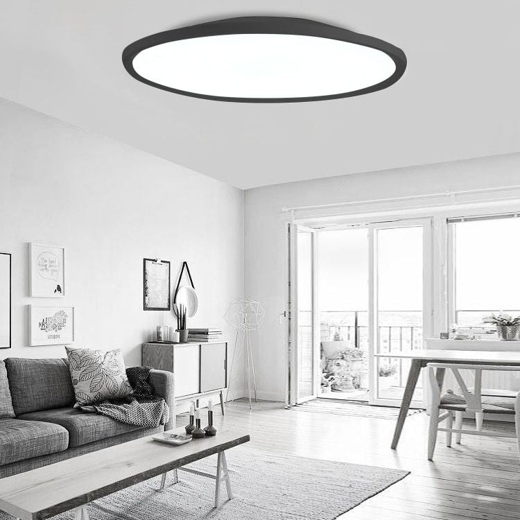 Plafonnier moderne à LED circulaire en aluminium à 1 ampoule pour chambre à coucher