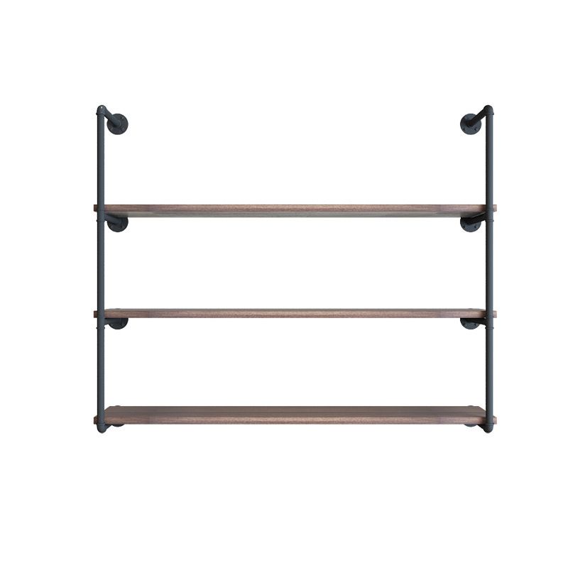 7.87"W Bookshelf Industrial Style Wall Mounted Solid Wood Bookcase for Home Office