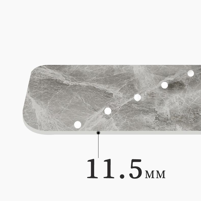 Contemporary Style Stone Dining Table Rectangle 4 Legs Table for Dining Room