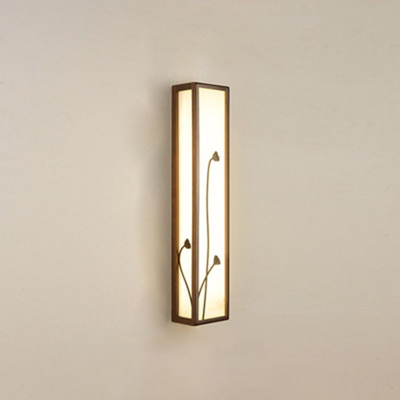 1-licht houten moderne sconce verlichtingsarmaturen kwadraat muurlamp sconce voor woonkamer