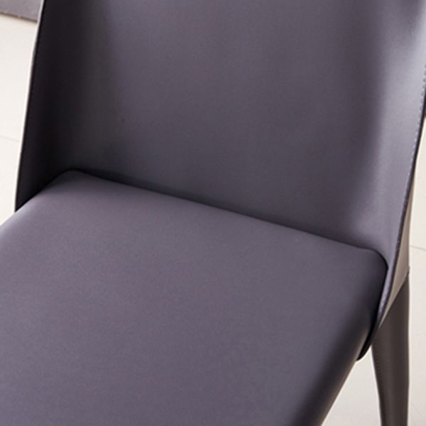Sillas de cuero de diseño europeo, juego de sillas de comedor de cocina con parte trasera sólida