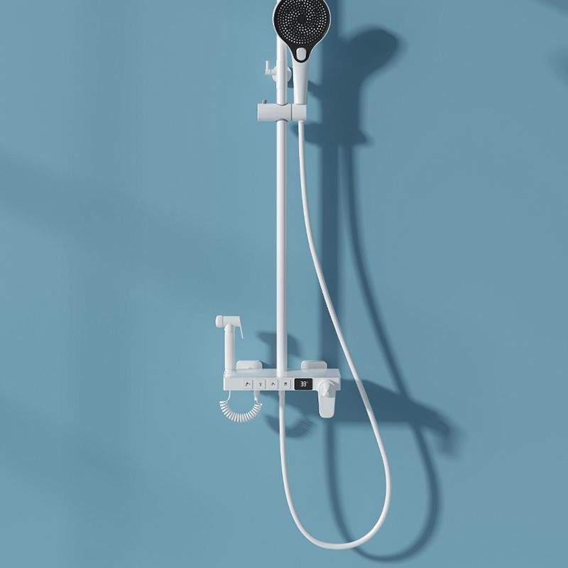 Brass Circular Shower Combo Wall Mounted Shower Set with 2 Shower Heads