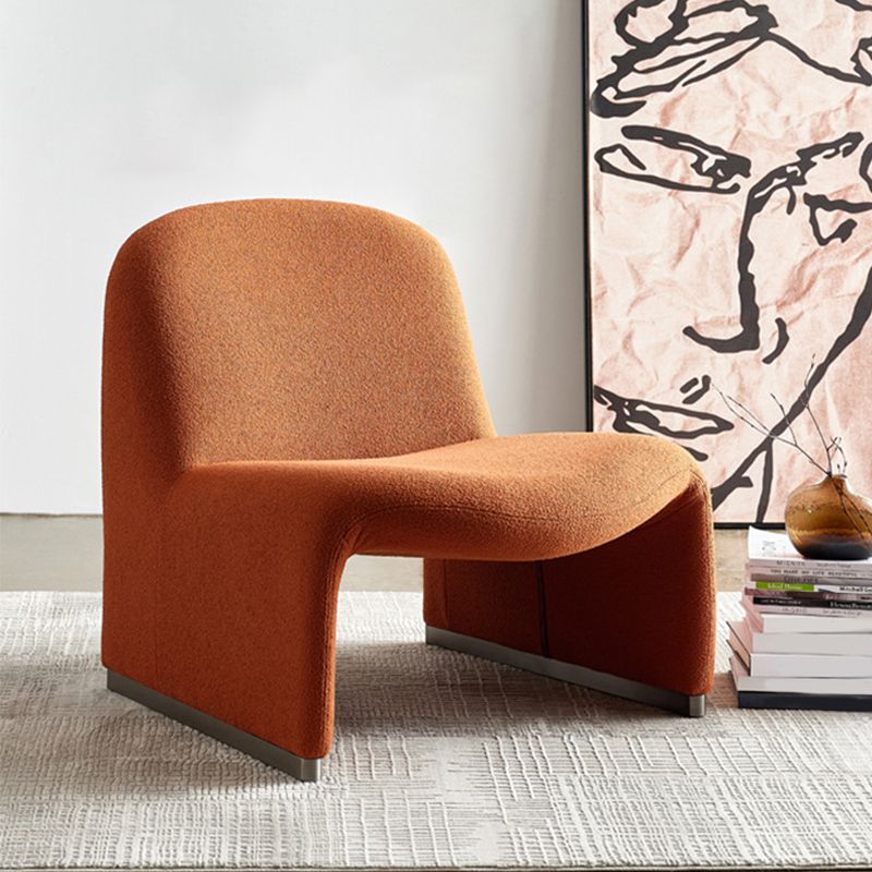 Wool Armless Chair 28.34" High Metal Frame Chair for Living Room