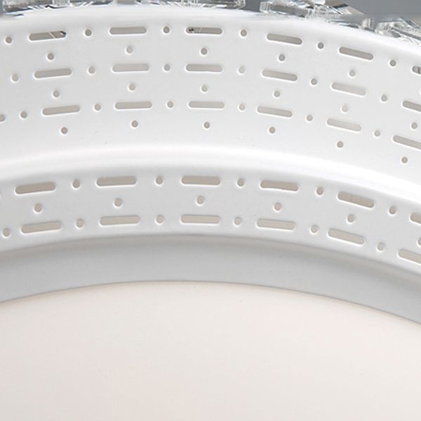 Modern Simple Crystal LED Ceiling Lamp Round Shape Flush Mount for Living Room