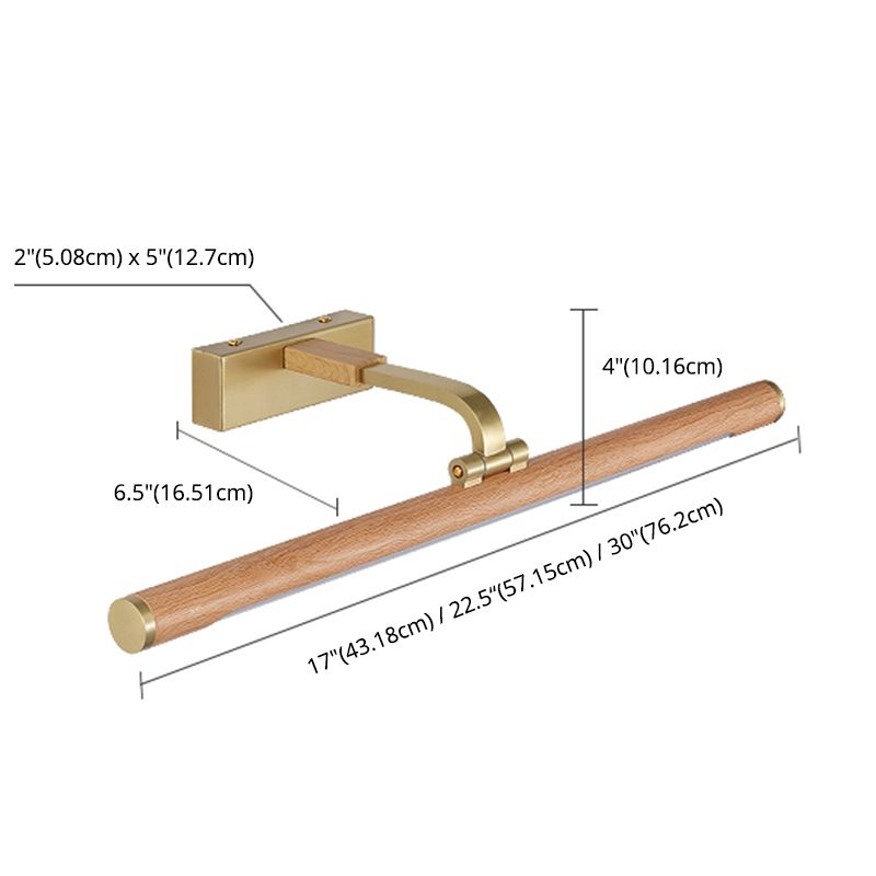 Horizontale Metallwandbeleuchtung Moderne LED -Holzwandhalterung Leuchte Leuchte Leuchte