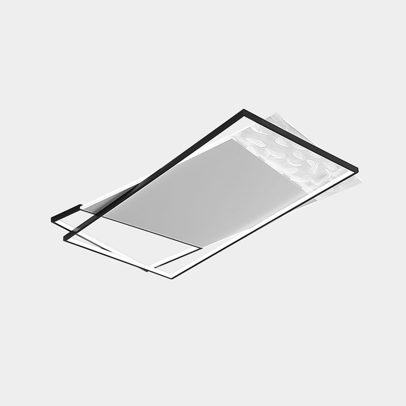 LED Flush Light New Modern Aluminum Rectangular Ceiling Mount Lamp for Living Room
