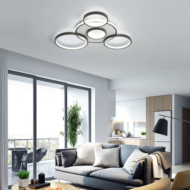 Geometric Acrylic Flush Ceiling Light Fixtures Modern Style 1-Light Flush Mount Fixture