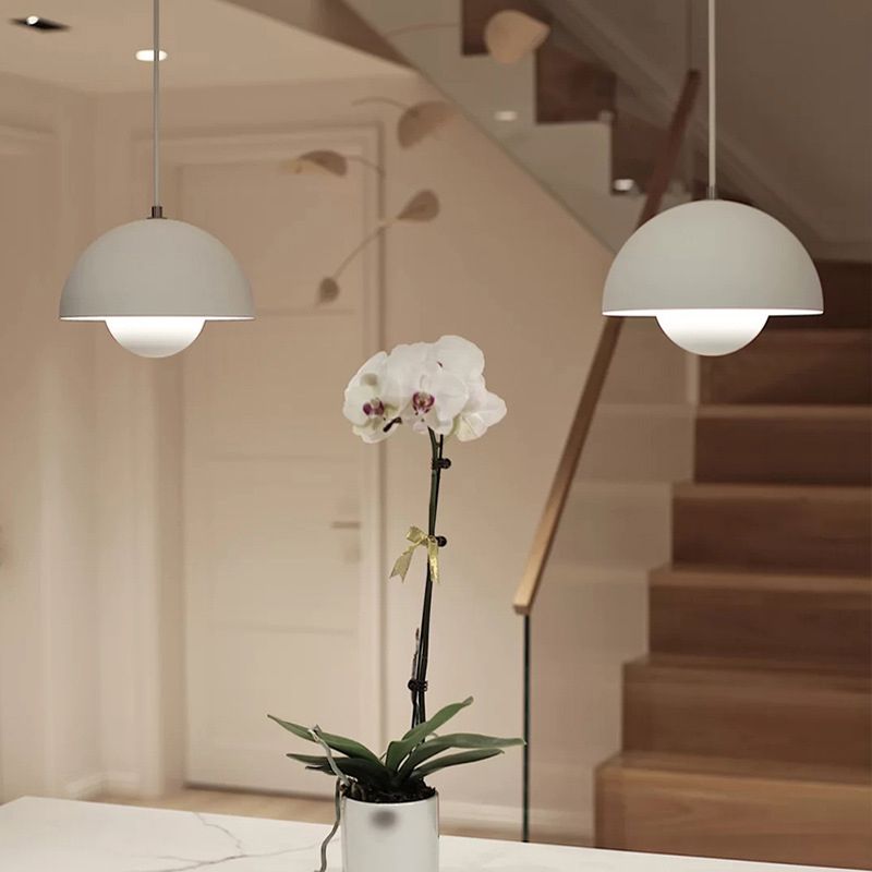 Luci appese a cupola in stile moderno in metallo 1 kit di luce a sospensione leggera