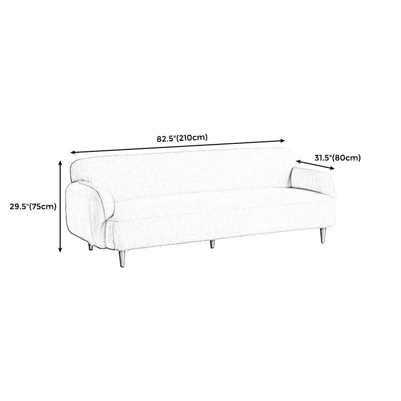 Scandinavian Recessed Arm Standard Tight Back for Living Room