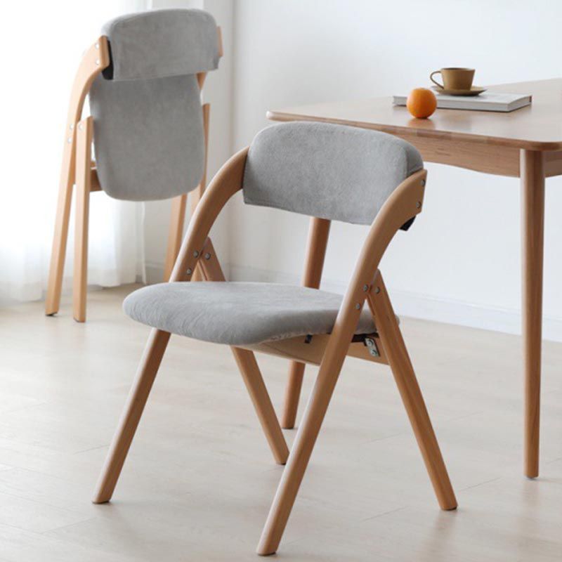 Contemporary Wood Dining Chairs Open Back Dining Side Furniture in Matte Finish for Home
