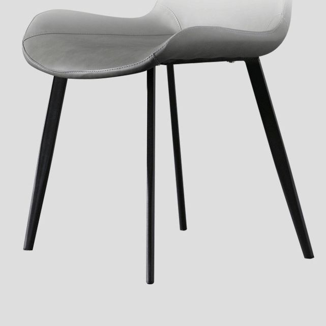 Chaise de salle à manger en cuir PU moderne Solide Chaise finale mate pour cuisine