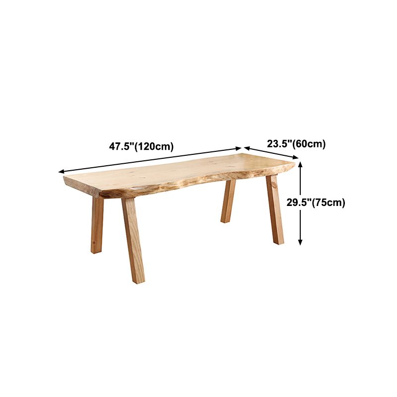 Rectangle Wooden Dining Table for Restaurant Modern Pine Table in Nature with 4 Legs
