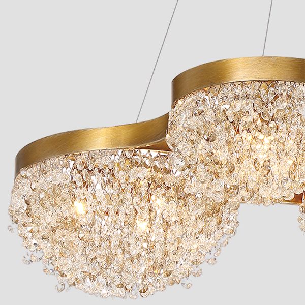 Contemporary Style Dome Island Lighting Ideas Crystal 4 Light Island Lights
