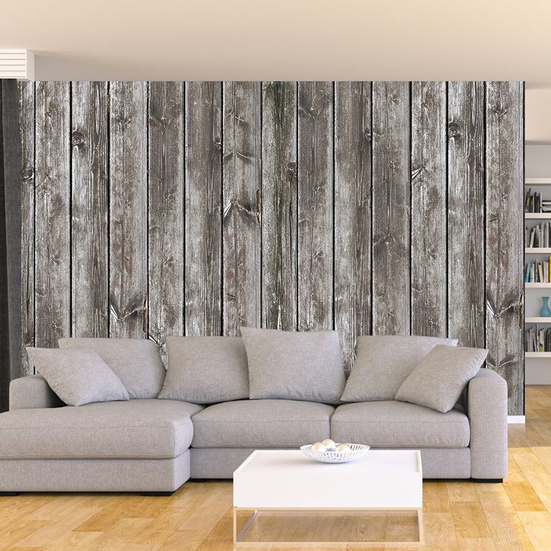 Simple Wood Grain Wall Mural for Sitting Room Removable Wall Decals, Personalized Size