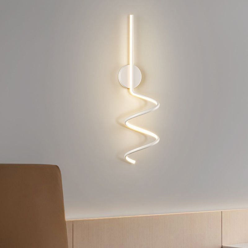 Linear Shape Metal Wall Lighting Idea Modern Style 1 Light Wall Light Fixture