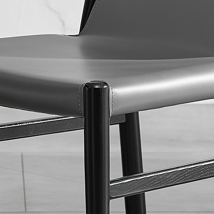 Faux Leather Kitchen Dining Chairs Contemporary Chairs with Wood Base