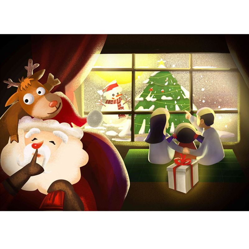 Modern Home Decoration Carpet Christmas Printed Area Rug Polyester Pet Friendly Indoor Carpet