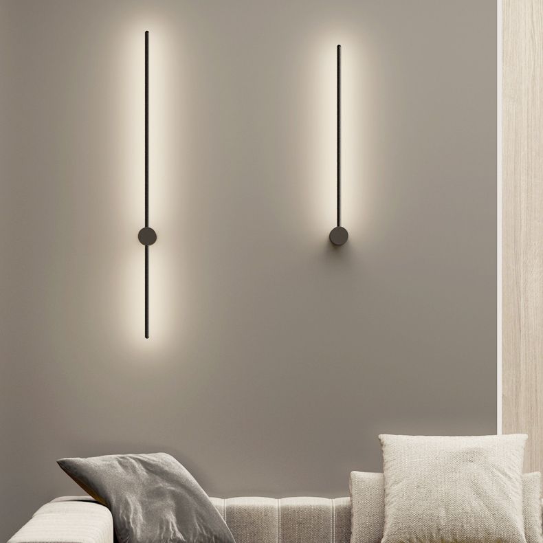 Soggiorno LED SCONCE LUMINA ALLA LAMA NORME NORME NORME MONTO MONTO CON OMBIO DI METALE LINEA