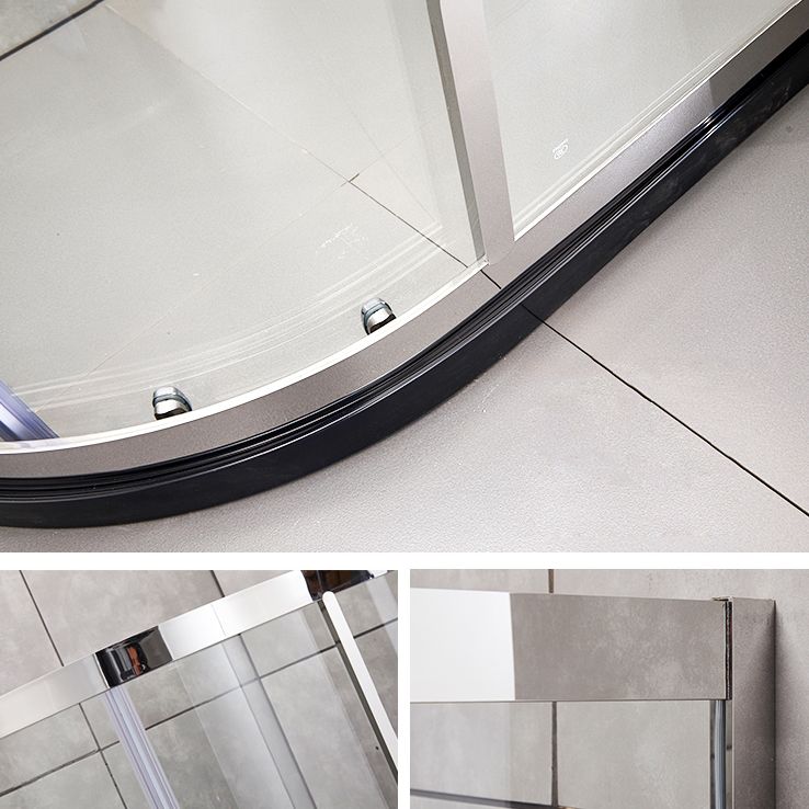 Transparent Shower Bath Door Double Sliding Tempered Shower Doors