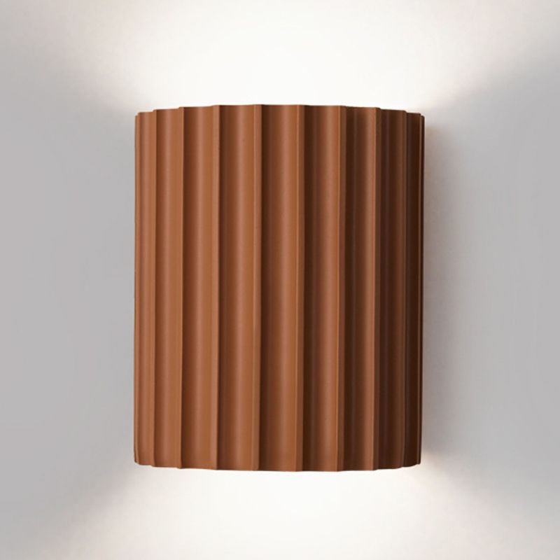 Half Cylinder Shape Resin Wall Sconces Modern 2-Lights Wall Mount Light Fixture