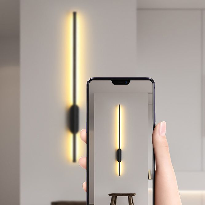 Minimalist LED Wall Lamp Thin-Line Copper Sconce Lighting for Bedroom