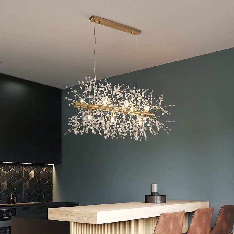 Firefly Chandelier Pendant Light Crystal Living Room Modern Island Lighting Fixtures