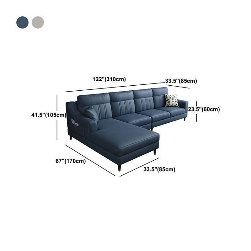 Modernism 4-seater Sectional with Storage Sloped Arm Sectional