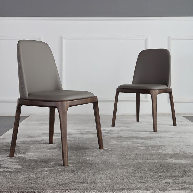 Solid Wood Industrial Dining Room Chair Matte Finish Parsons Dining Chair