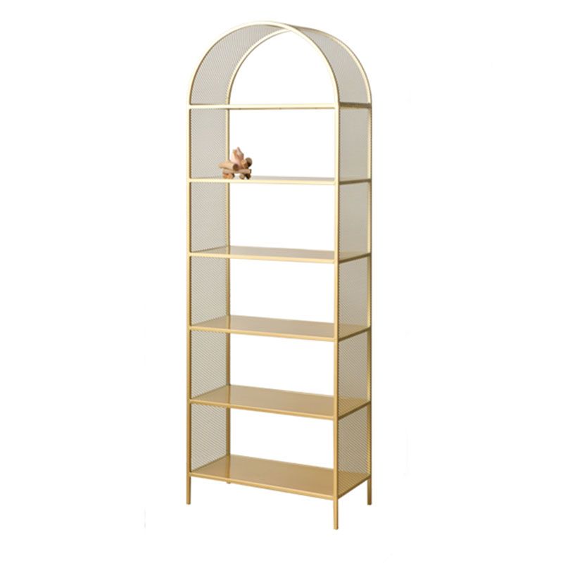 Modern Metal Bookcase Standard Vertical Open Shelf Bookshelf