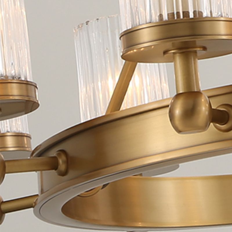 9-lights helder glas kroonluchter hanglamp moderne stijl cirkelvormige hanglampverlichting armaturen