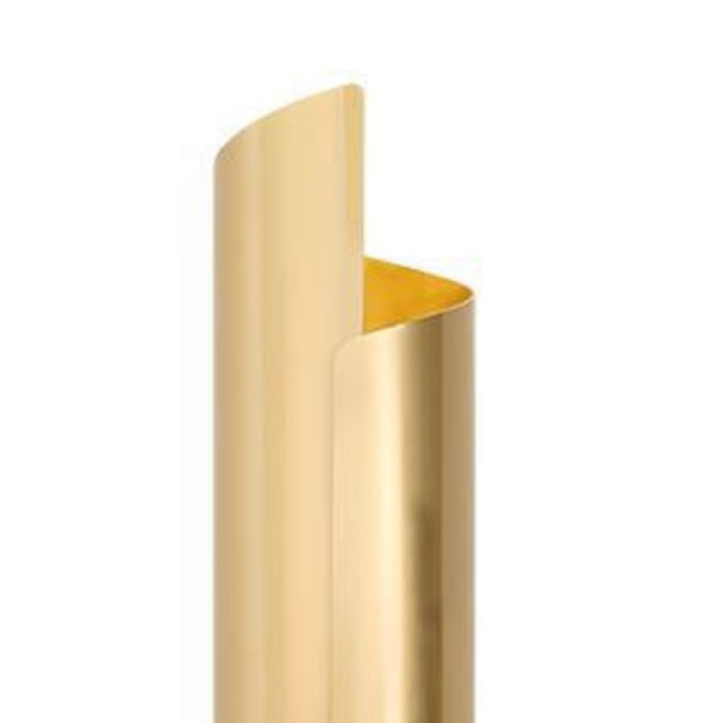 Post Modern 1 - Light Wall Mount Fixture Iron Tube Wall Lighting in Gold Finish