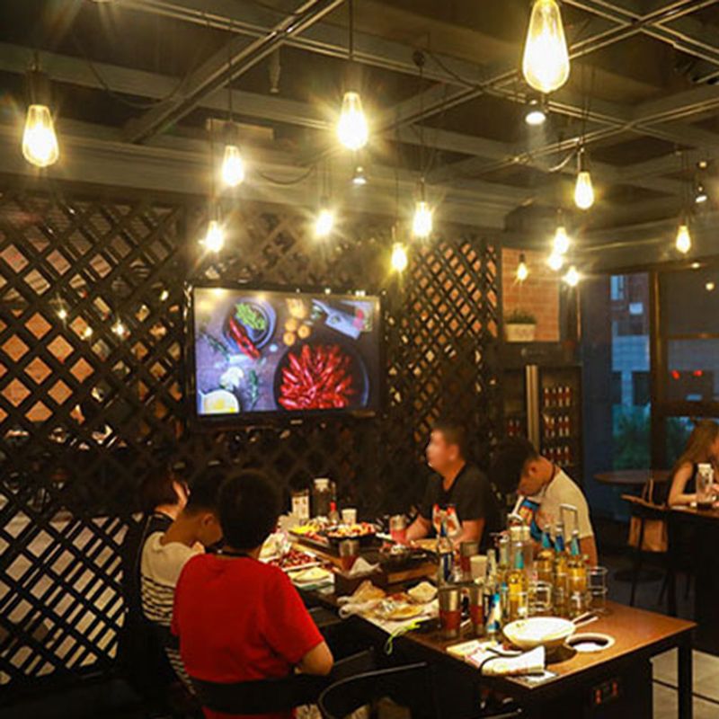 Industrielle schwarze Spinne hängend hängendes Licht, Metallheizlicht mit langem Seil für Innenräume