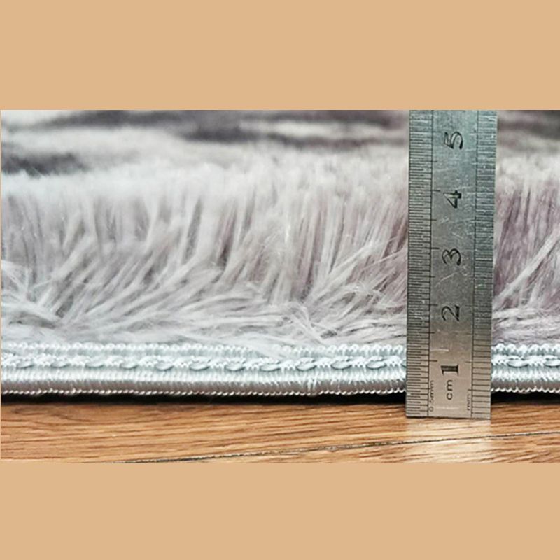 Round White Tone Modern Area Rug Polyester Shape Printing Rug Anti-Slip Backing Indoor Rug for Home Decor