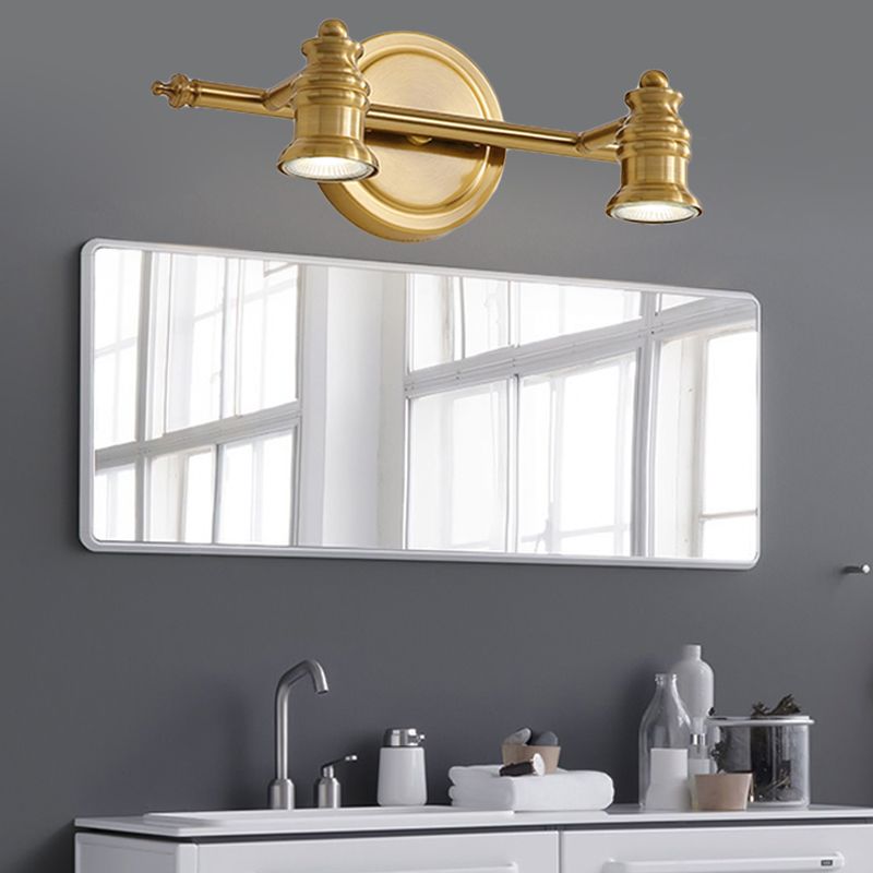 Light tradizionalismo da specchio vanità da bagno lineare Metal 2/3/4-Bulb Ottone SCONCE SCONCE