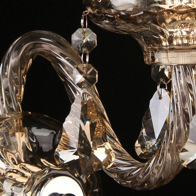 Accesorio de lámpara de pared de tela festoneada Estilo antiguo de dormitorio de 2 luces con flecos en ámbar