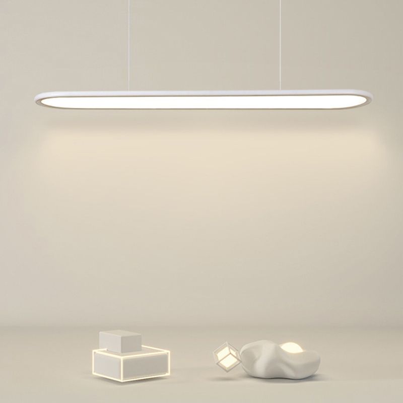 Versatile Ultrathin Island Pendant Lamp Minimalist Metal Dining Room LED Flush Mount Light