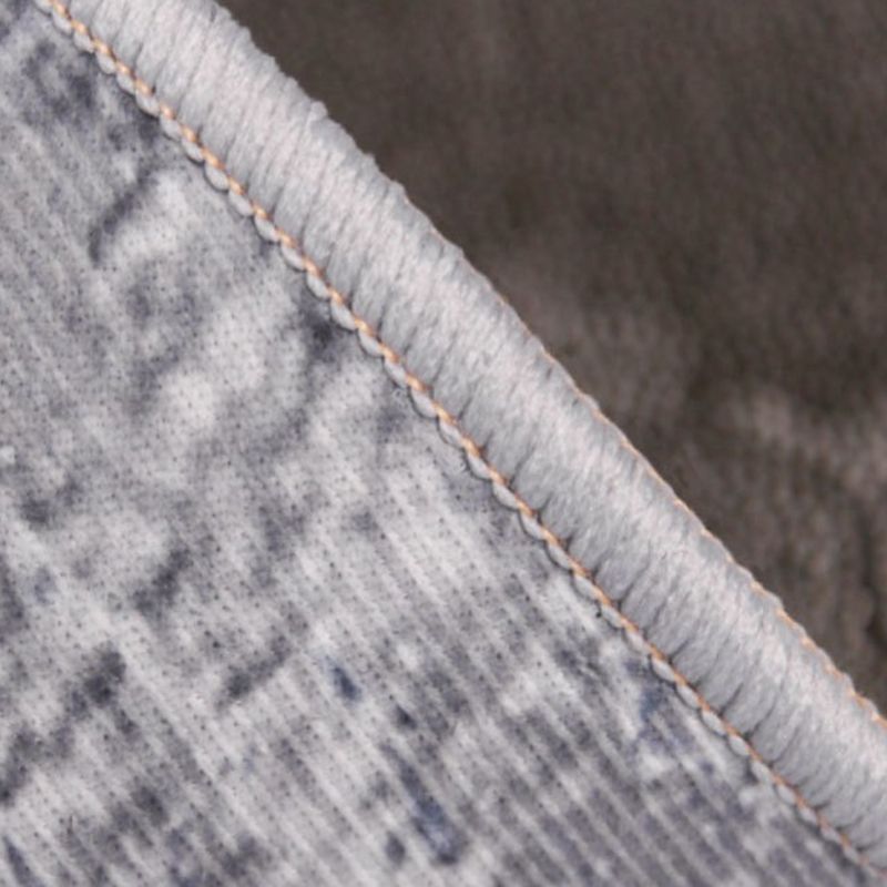 Retro Round Rug Medallion Print Polyester Carpet Non-Slip Backing Area Rug for Living Room