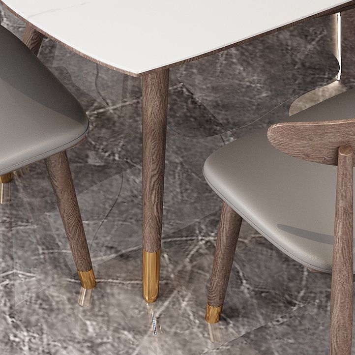 1/4/7 Pcs Table Furniture Set Dining Table Set with Sintered Stone Top for Home