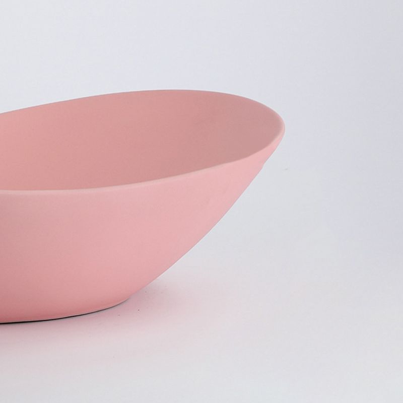Modern Bathroom Sink Porcelain Oval with Basin and Faucet Vessel Lavatory Sink